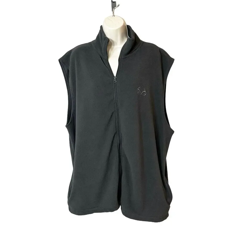 Realtree Gray Fleece Vest XL Soft Outdoor Layer Warm Giftable Winter - Picture 1 of 7